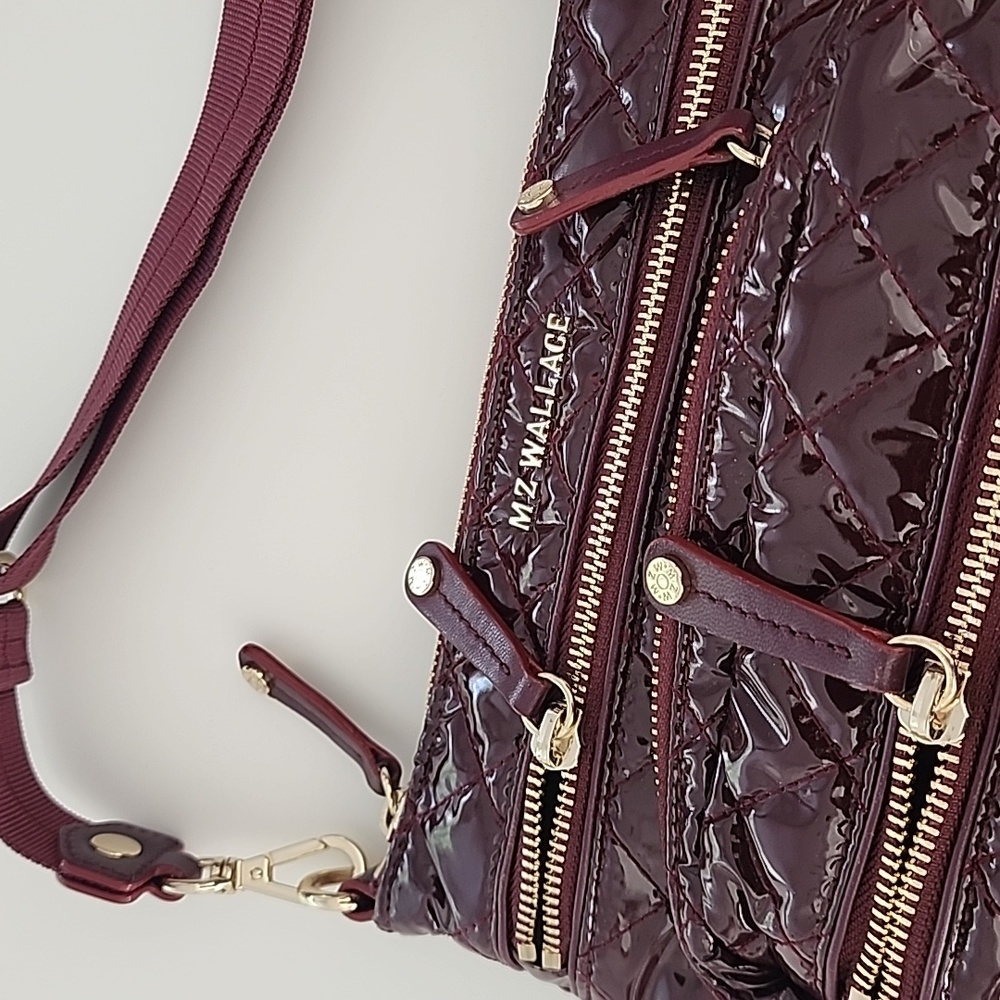 MZ Wallace Downtown Crosby Crossbody Bag In Port Lacquer - Picture 2 of 14